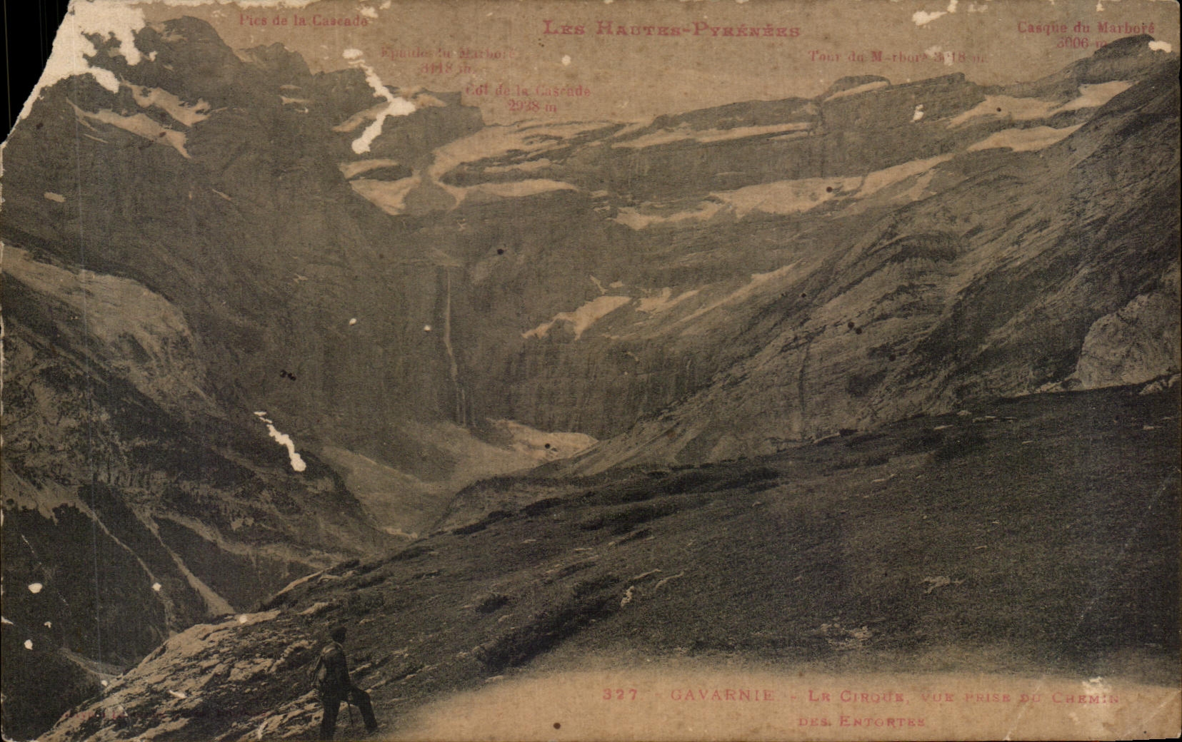 CPA Gavarnie Le cirque vue prise du chemin des Entortes