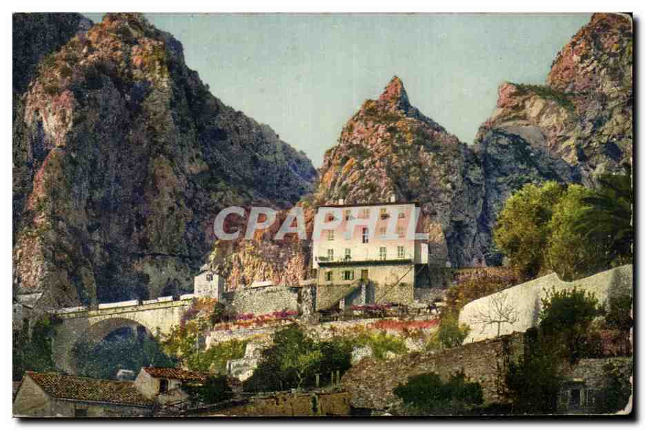 CPA Menton Le Pont Saint Louis La frontiere 