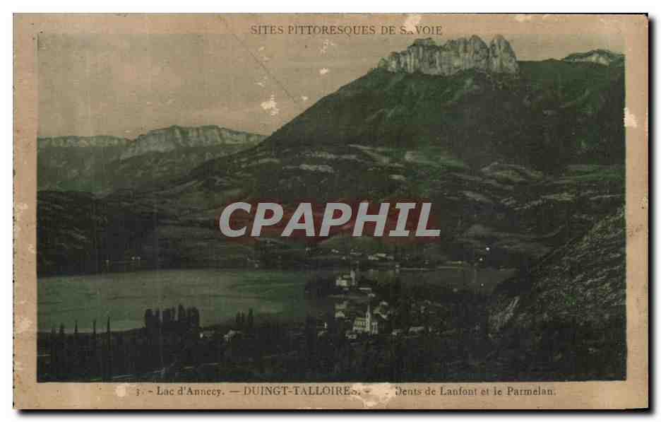 Lac d'Annecy — Dents de Lanfon et le Parmelan — Sites pittoresques de Savoie
