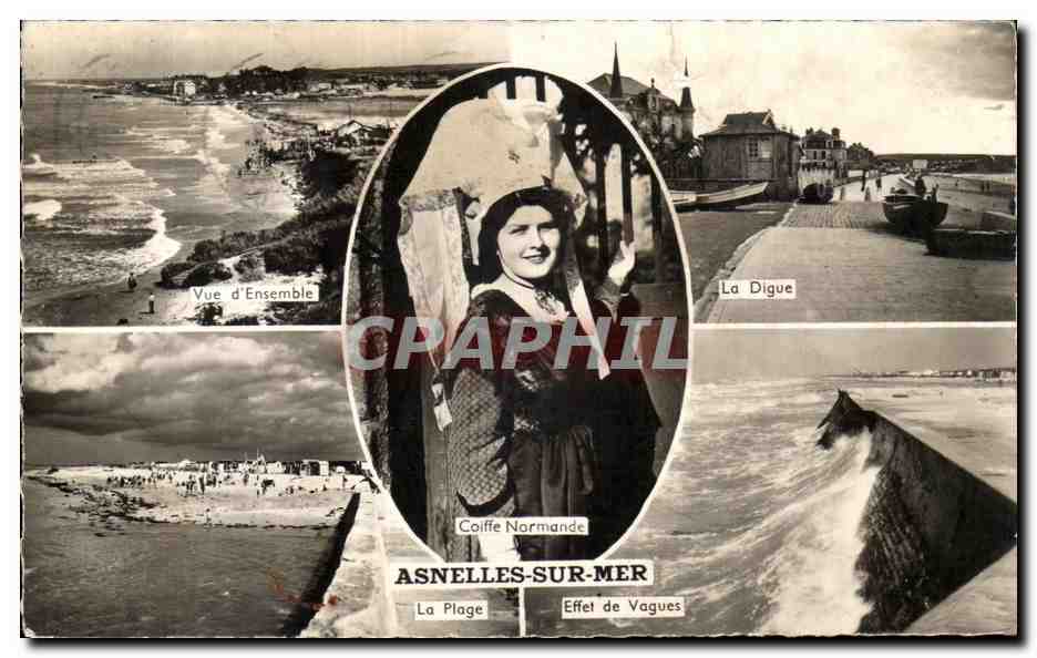 CPA Asnelles Sur Mer La Plage Effet de Vagues