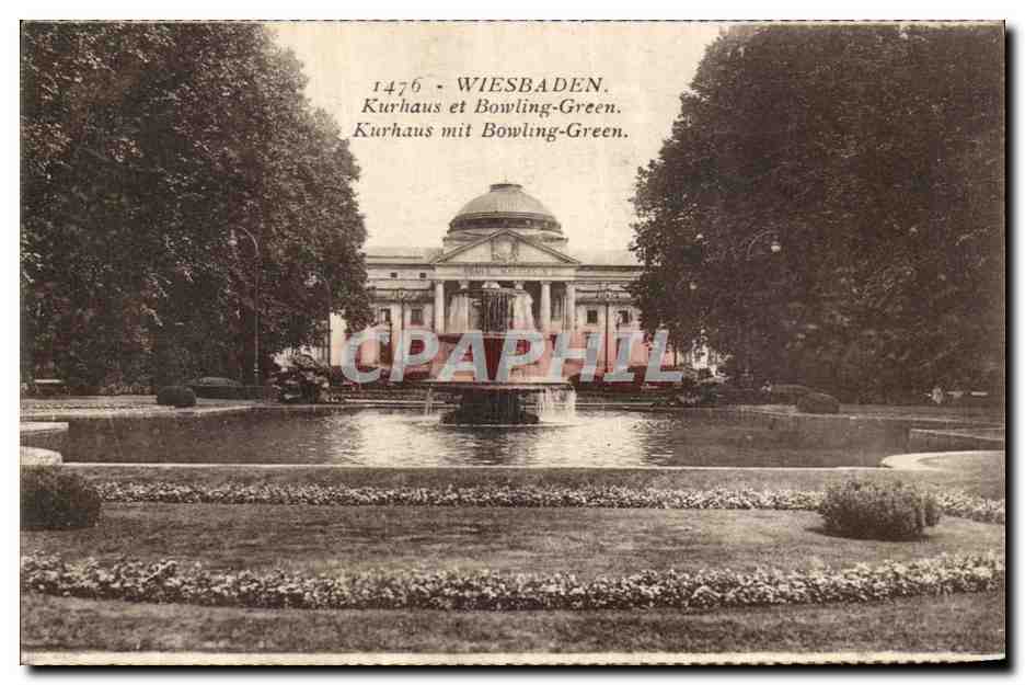 Wiesbaden — Kurhaus et Bowling-Green — éditeur CPAPHIL, n° 1476