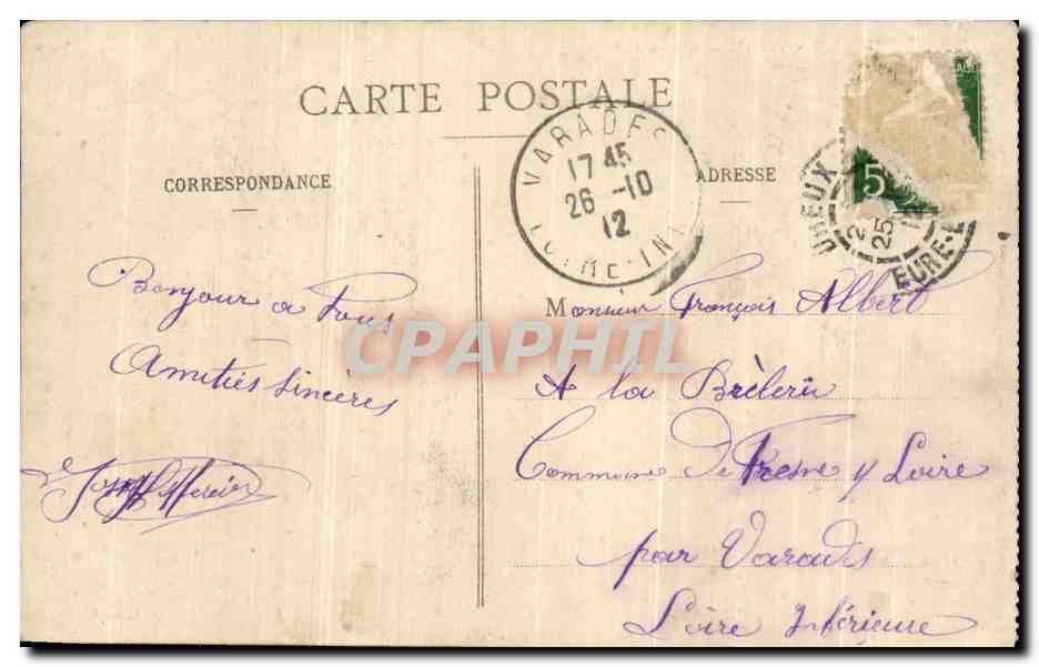 CPA Dreux Vue Generale Prise du Chateau — Verso
