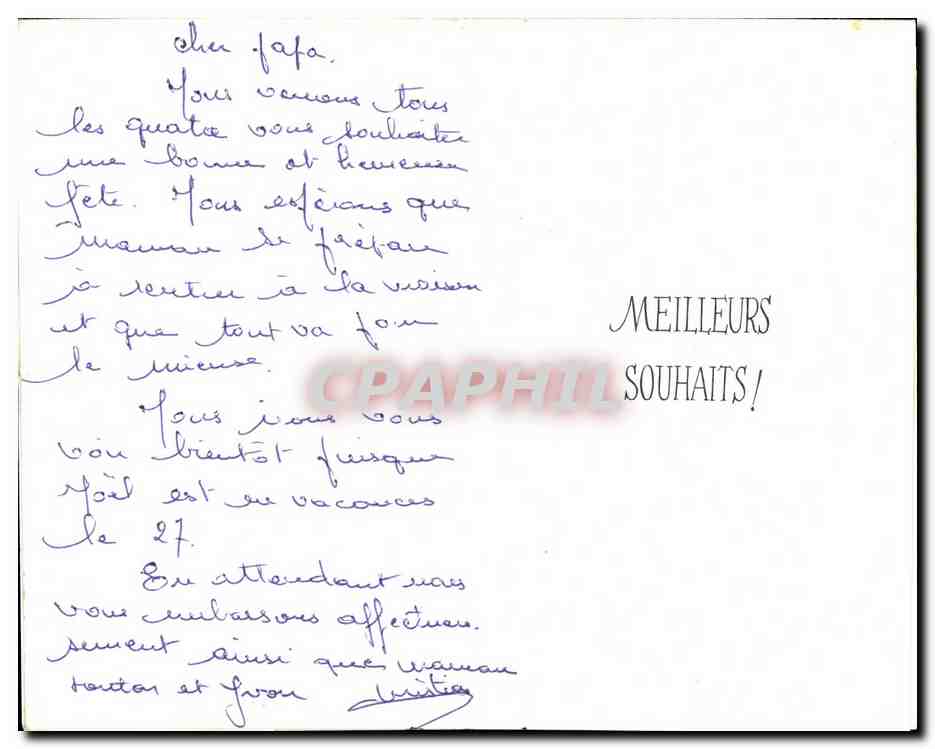 CPA Joyeuse Fete Fantaisie Fleurs  — Rückseite