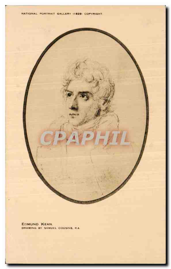 CPA National Pontrait Gallery Edmund Kean Samuel Cousins