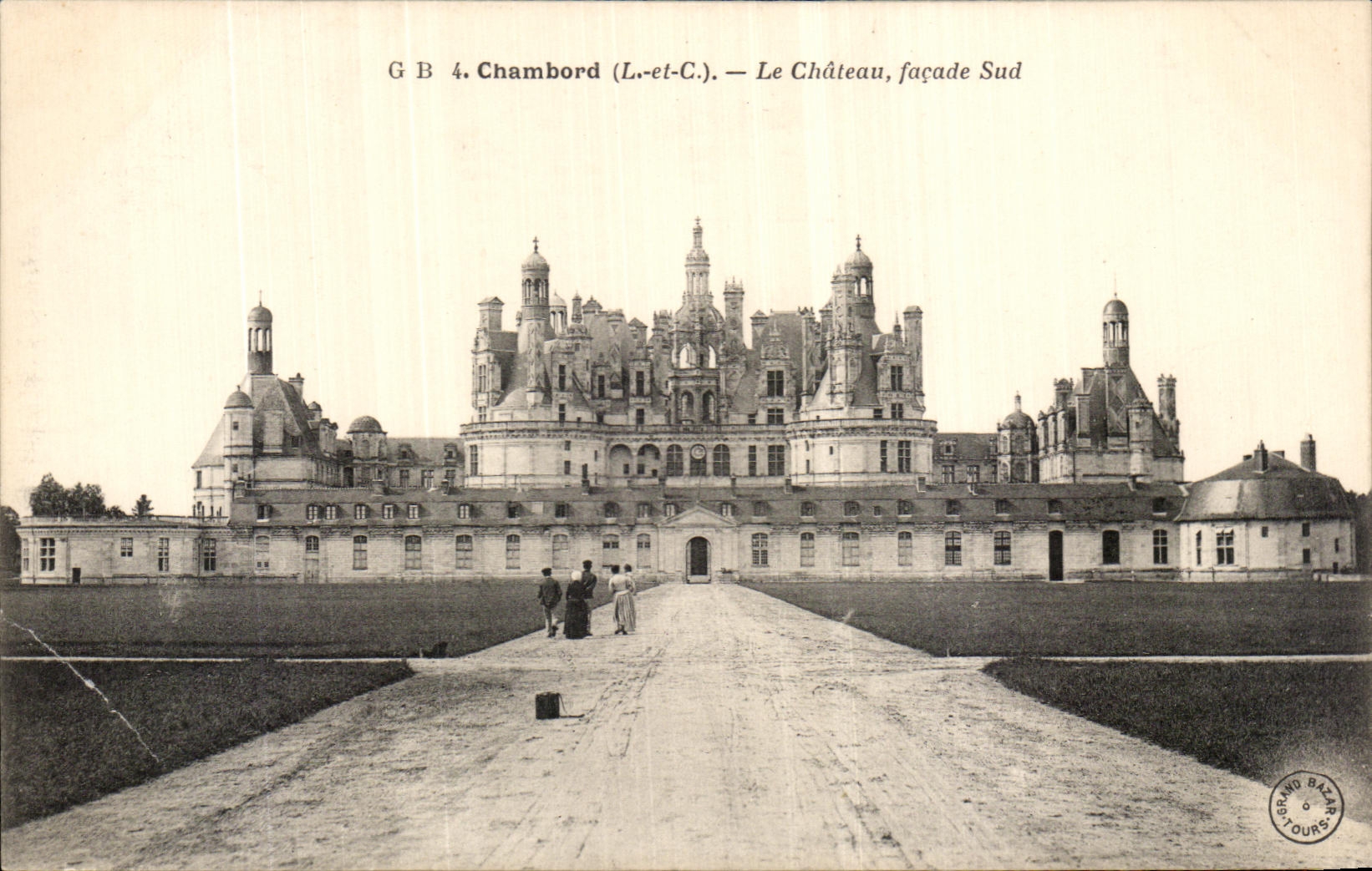 Chambord (Loir-et-Cher) — Le Château, façade Sud — GB 4, éditeur Brand & Cours