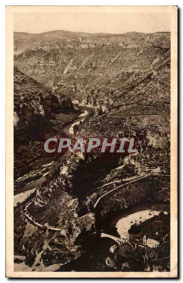 CPA Gorges Du Tarn Causse Mejean Canon du Tarn Cirque de Saint Chely et Pougnadoires 