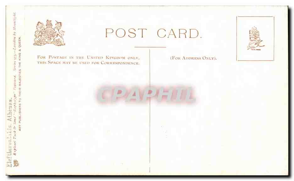 CPA London The Thames Embankment — Rückseite