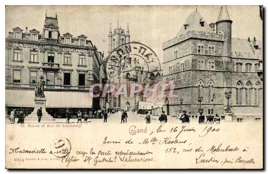 CPA Gand St Baron et Rue de Limbourg Gand