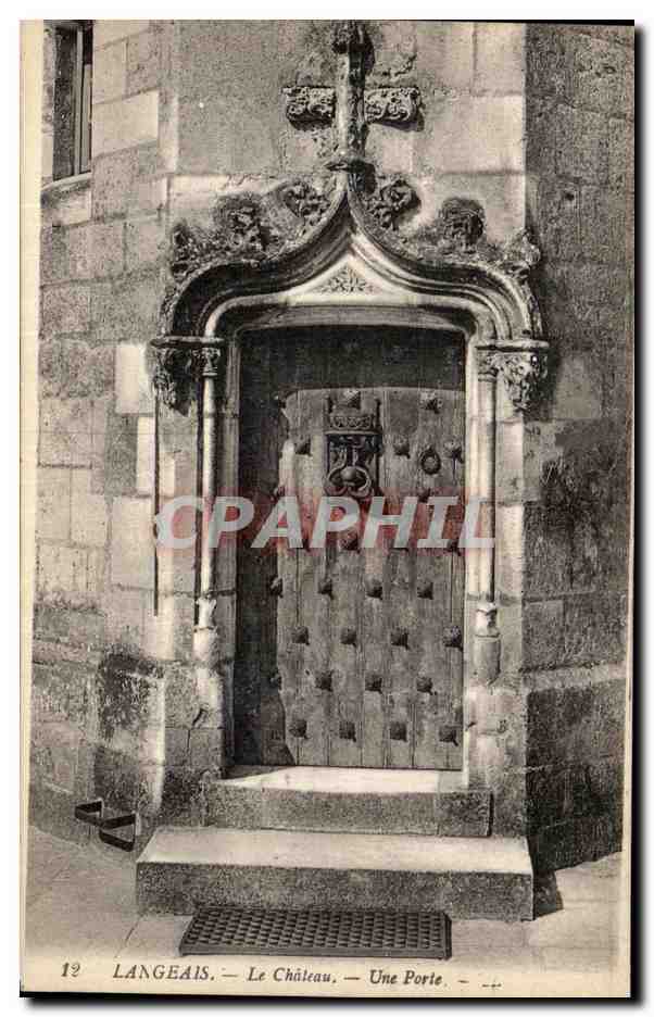 CPA Langeais Le Chateau Une Porte