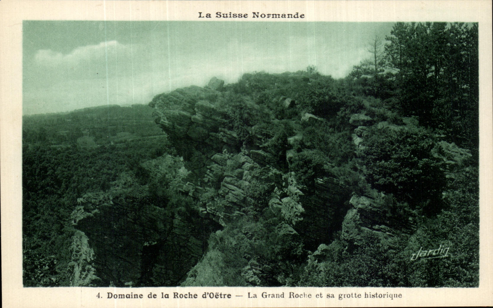 La Suisse Normande — Domaine de la Roche d'Oêtre — La Grand Roche et sa grotte historique — Jardig