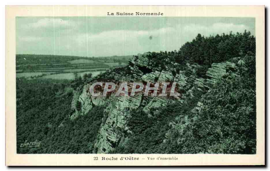 CPA Roche d'Oetre Vue d'ensemble Suisse Normande
