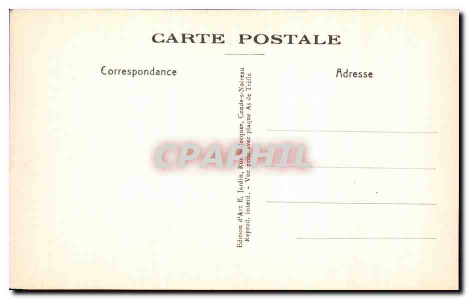 Les Roches d'Oëtre — Sous la Grand Roche — La Suisse Normande — Édition E. Jardin — Verso