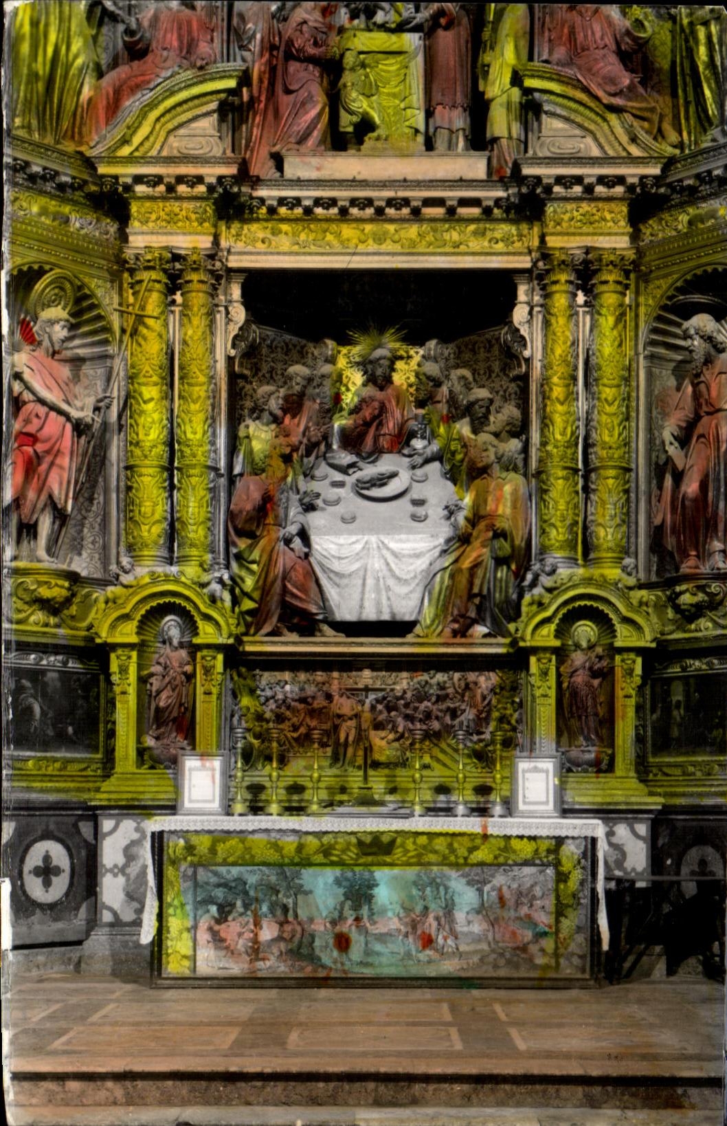 CPA Palma De Mallorca Catedral Altar Del Copus Christi