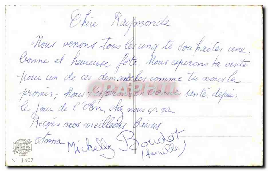 CPA Fantaisie Fleurs Papillon Bonne Fete — Rückseite