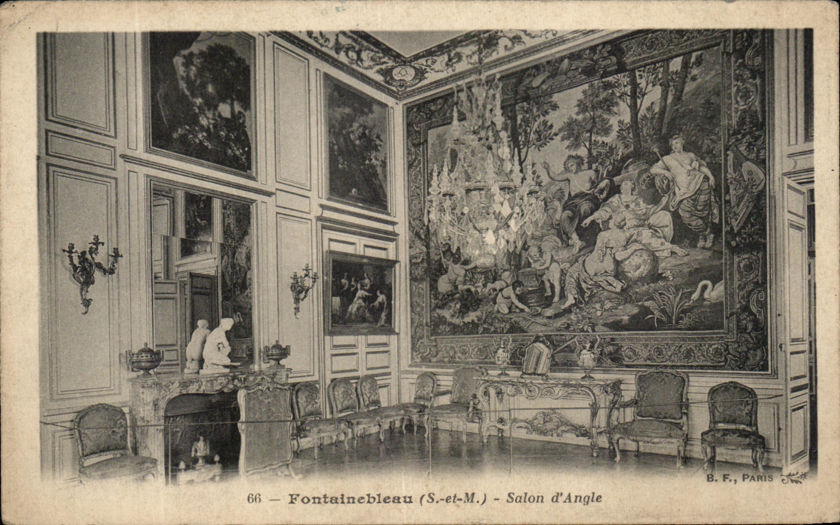 Fontainebleau (S.-et-M.) - Salon d'Angle — B.F., Paris, n°66 - Anverso