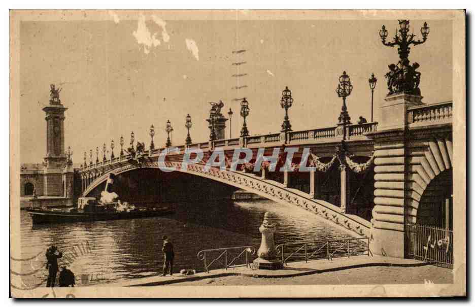 CPA Paris En Flanant Pont Alexandre III