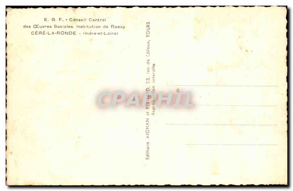 CPA Cere la Ronde EGF  — Rückseite
