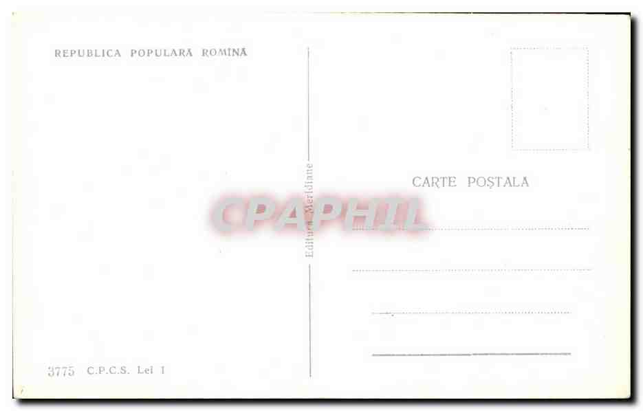 CPA Sinaia Muzeul Peles Sufragerla Roumanie — Verso
