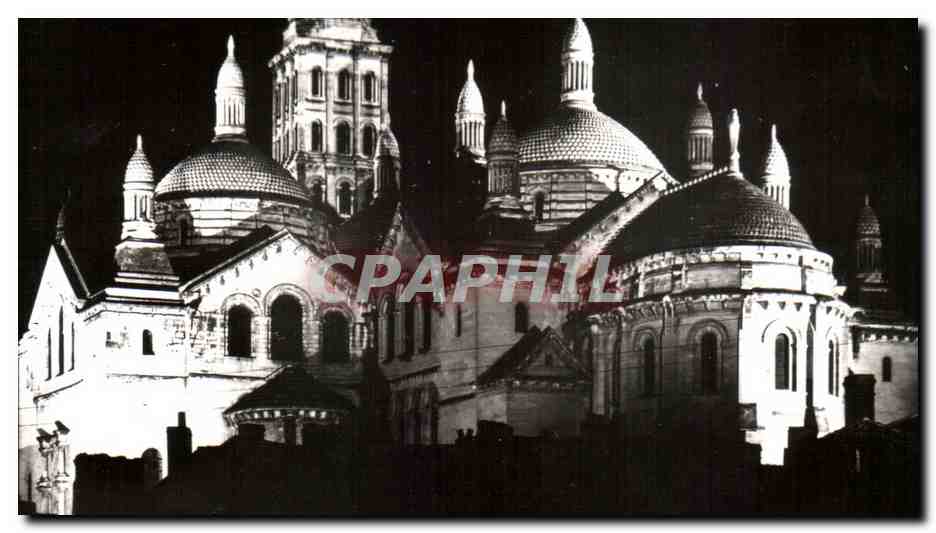 CPA Perigueux La Cathedrale Saint Front Illuminee