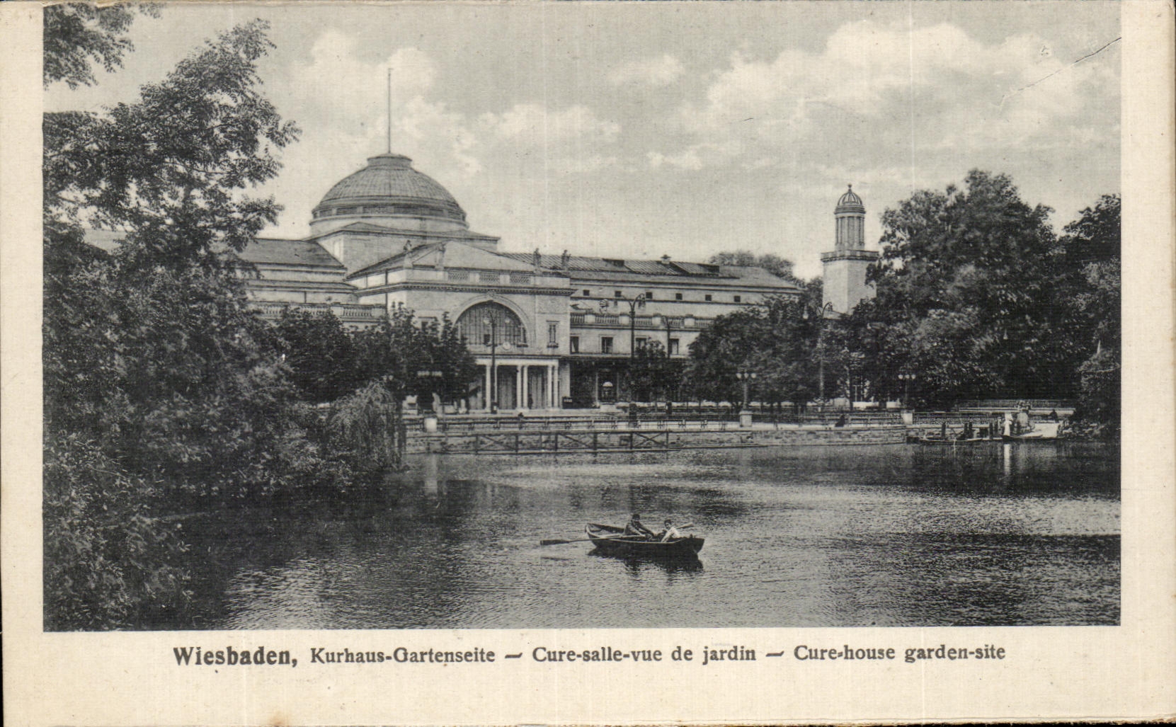 Wiesbaden, Kurhaus-Gartenseite — Cure-salle-vue de jardin — Cure-house garden-site
