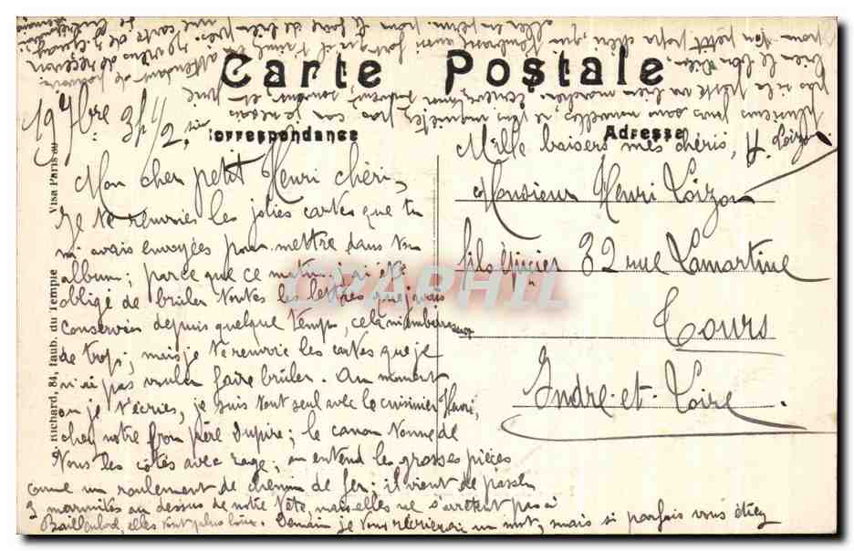 Une tranchée abri aux environs d'ARRAS — La Grande Guerre 1914-15 — A. R. n°30 — Reverso