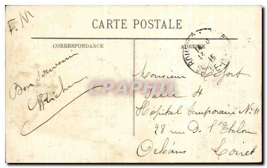 CPA Rouen Statue de Napoleon 1er erigee en Bronze provenant des canons pris a la Bataille d'Austerlitz — Verso