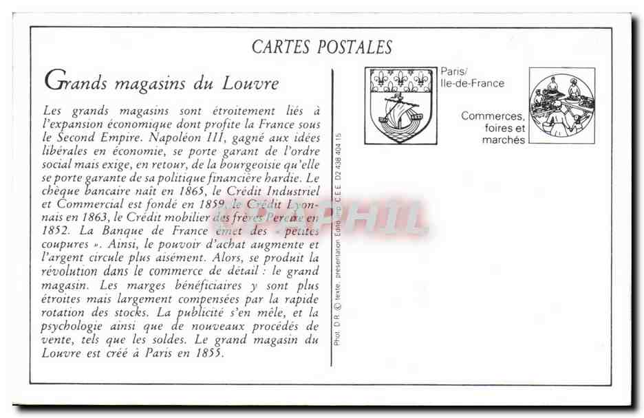 Grands Magasins du Louvre — Paris — éditeur POUSSIERE — Reverso