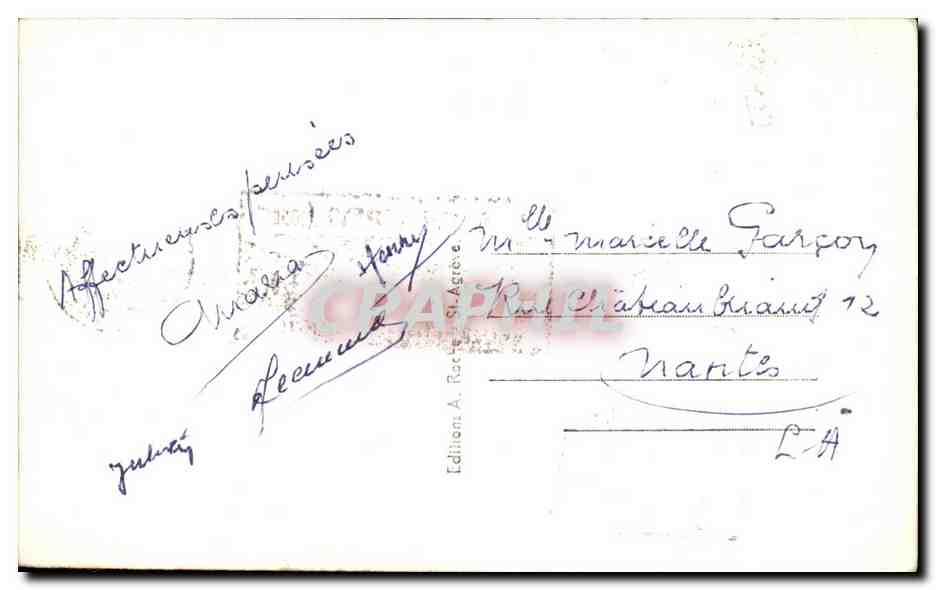 Gorges de l'Éyrouet près d'Infres — route de Saint-Agrève au Chéyland (Ardèche) — Edition A. Rache — n° 24 — Rückseite