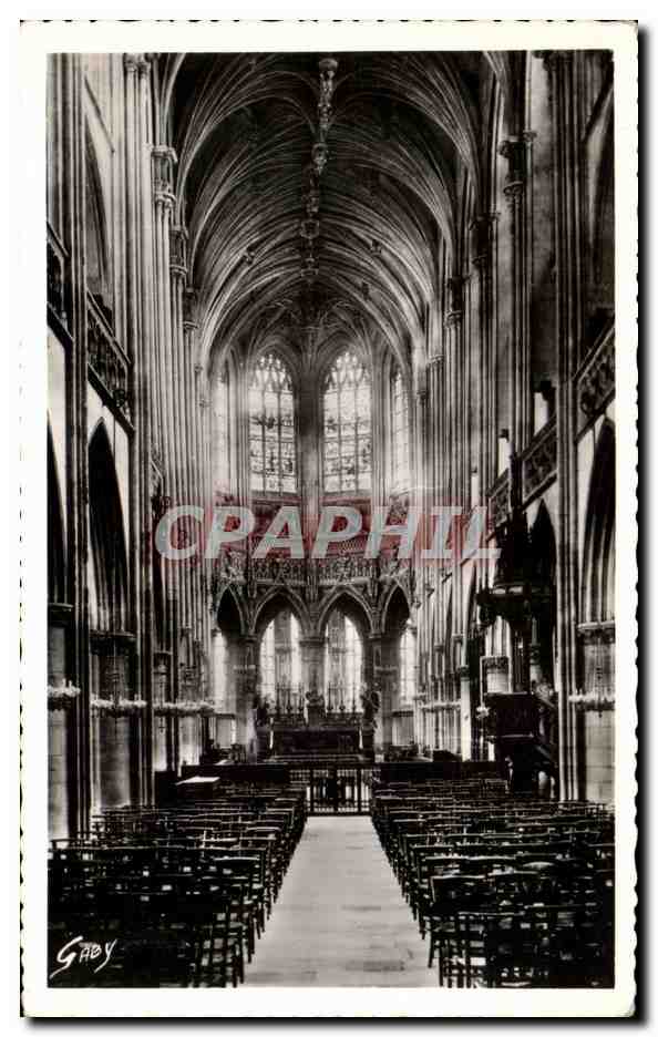 CPSM Caen Interieur de I'Eglise Saint Pierre 