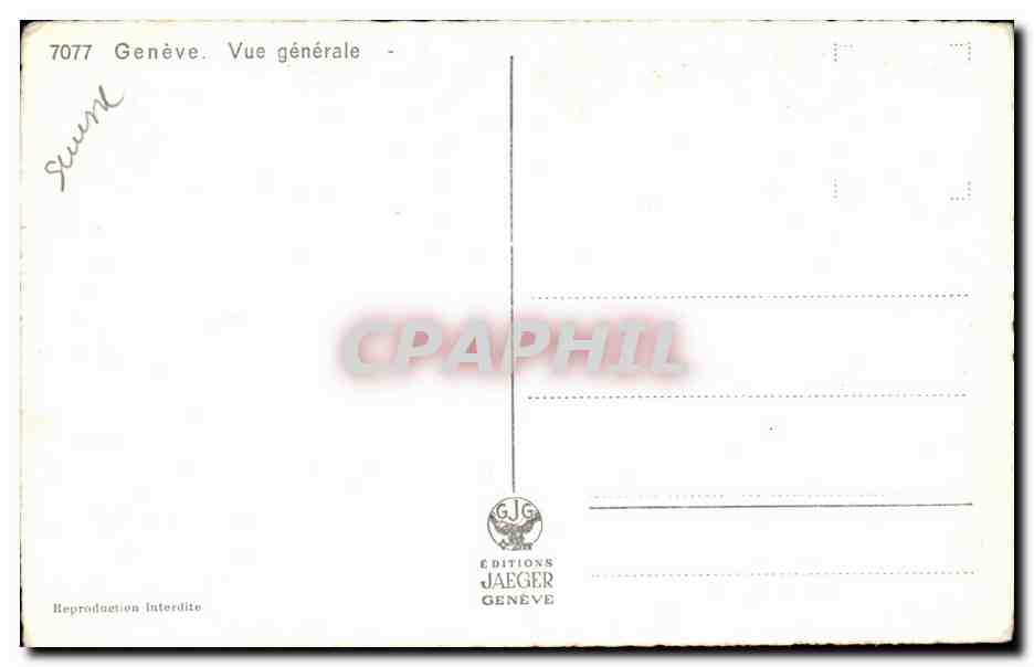 CPSM Geneve Vue generale — Rückseite