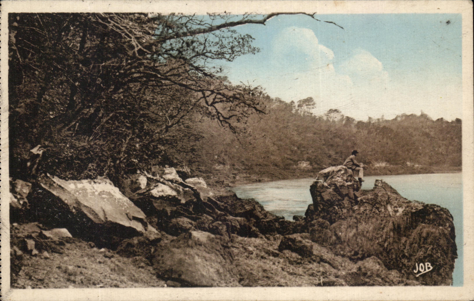 CPA Quimper La Riviere La Chaise de I'Eveque