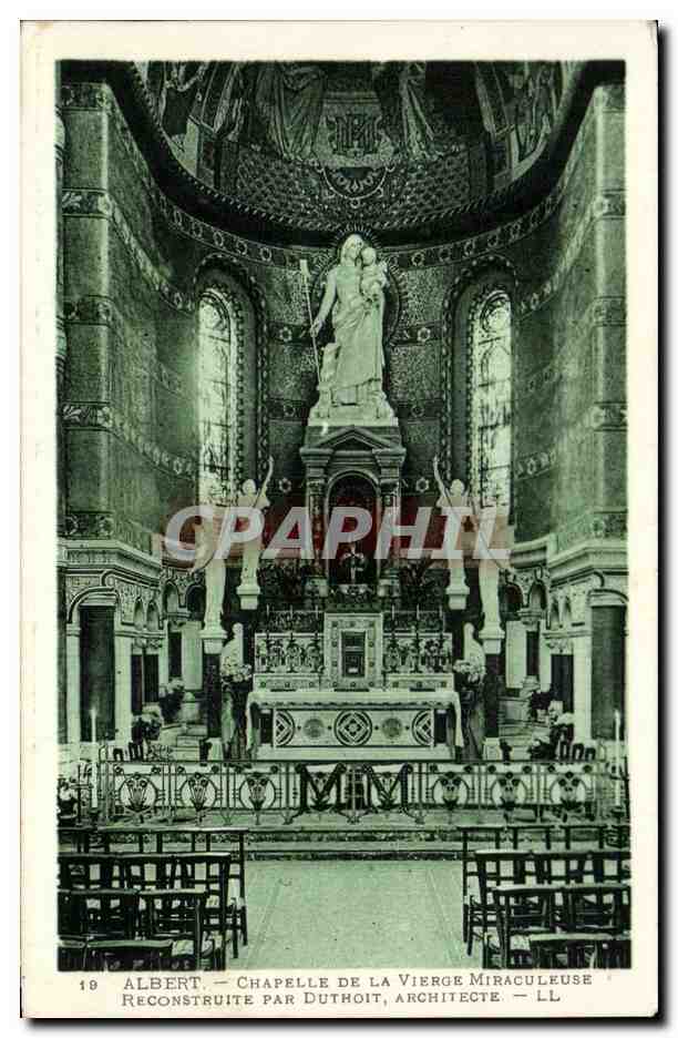 CPA Albert Chapelle De La Vierge Miraculeuse Reconstruite Par Duthoit 