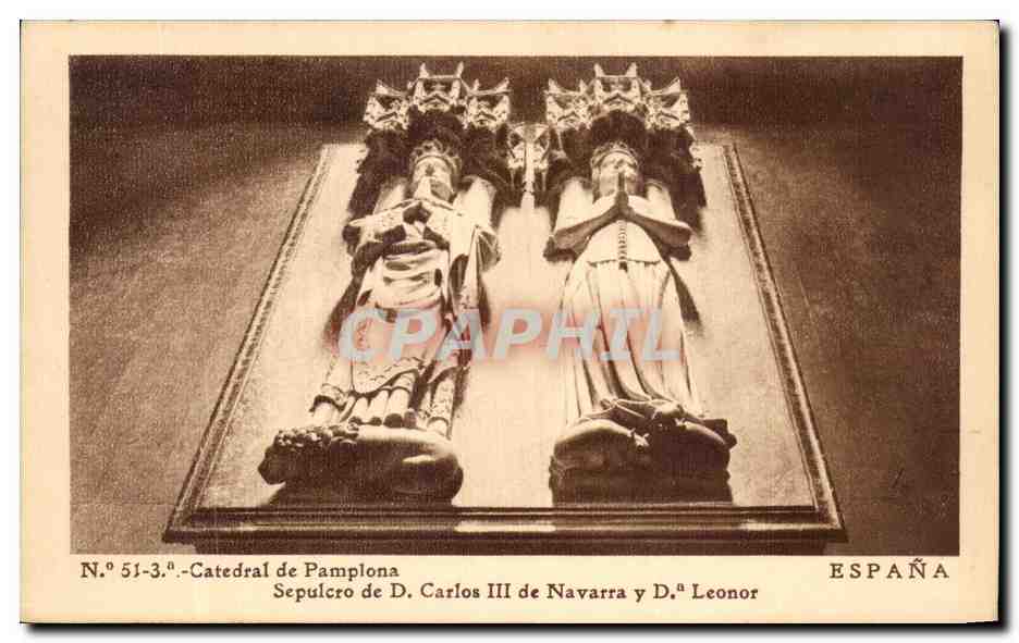 CPA Catedral de Pamplona Sepulcro de Carlos III de Navarra Espana
