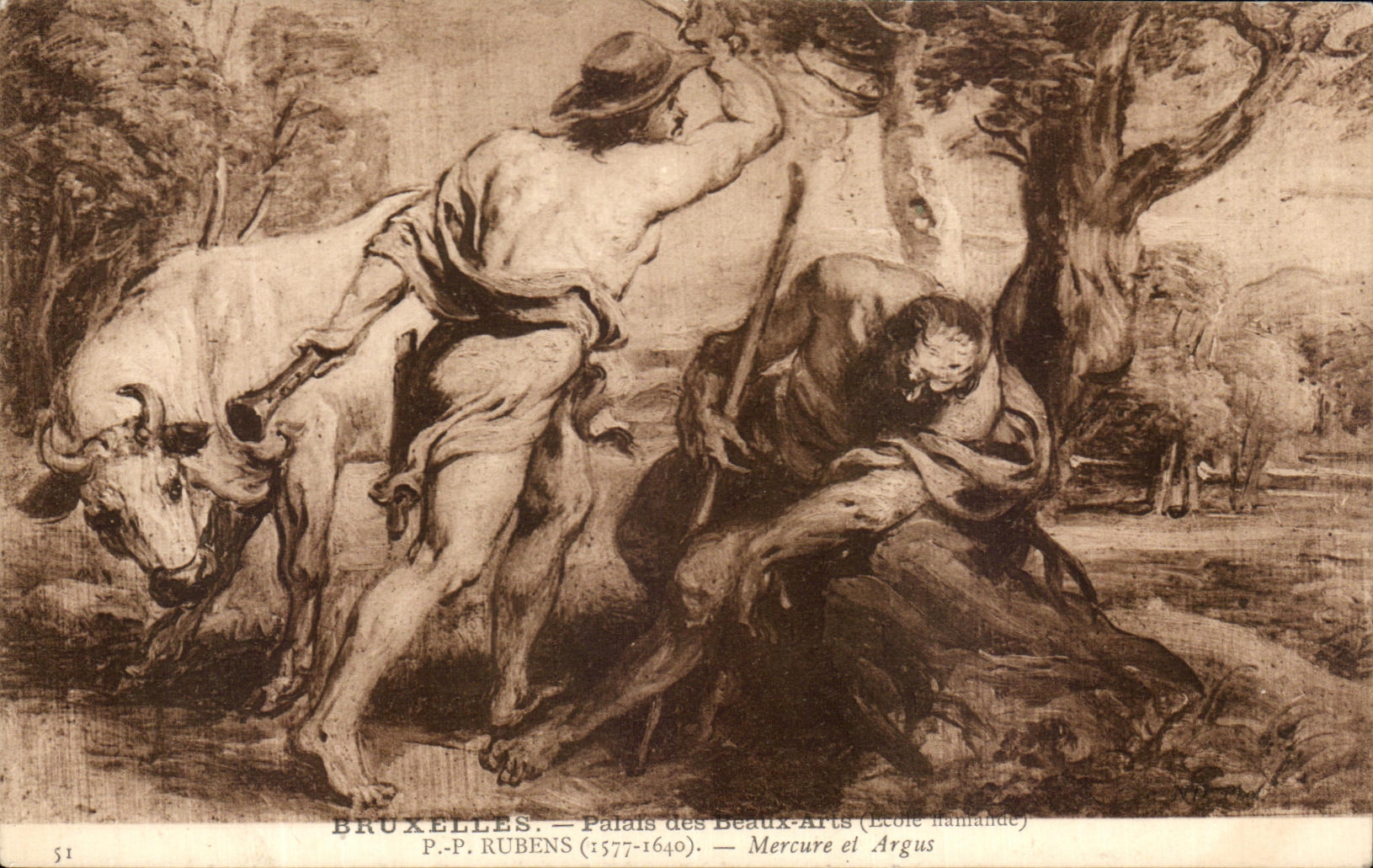 CPA Bruxelles Palais des Beaux Arts Rubens Mercure et Argus