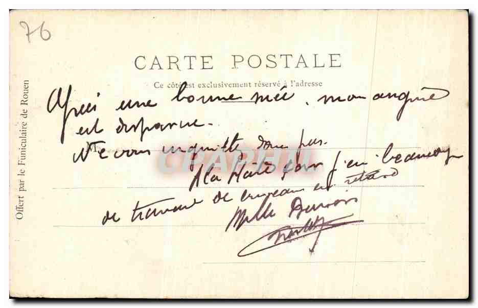 CPA Rouen La Tour Romane de Saint Ouen — Verso