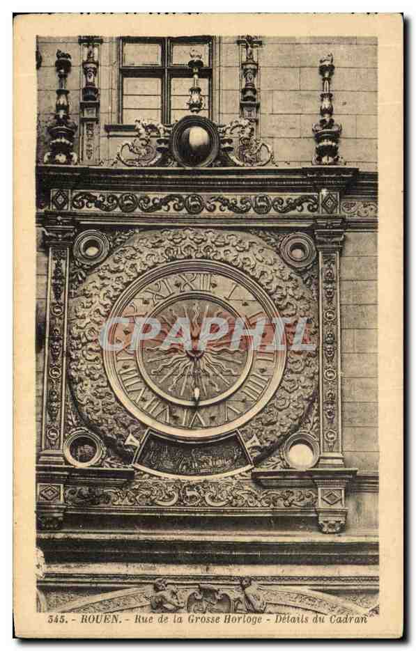 CPA Rouen Rue de la Grosse Horloge Details du Cadran