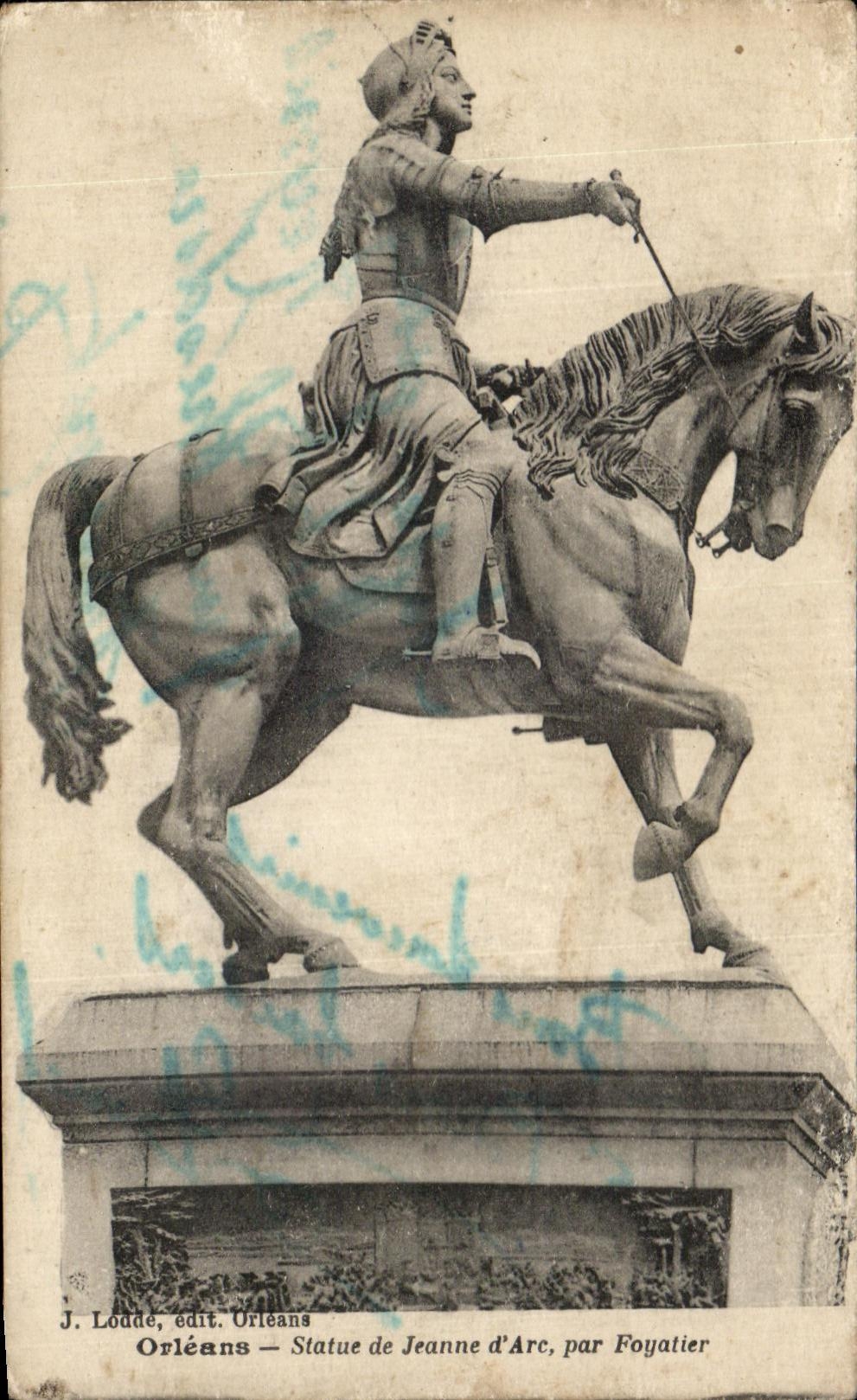 CPA Orleans Statue de Jeanne D'Arc Par Foyatier