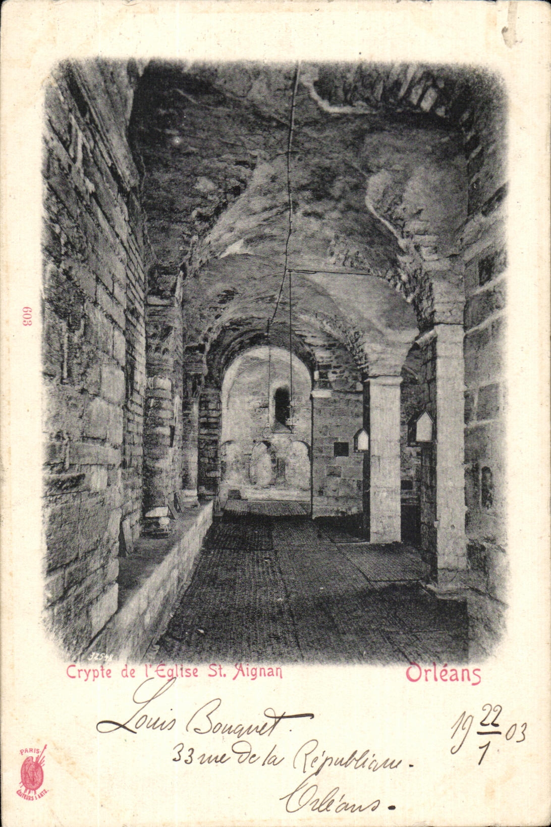 CPA Orleans Crypte de L'Eglise St Aignan