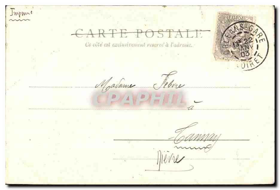 CPA Orleans Crypte de L'Eglise St Aignan — Verso