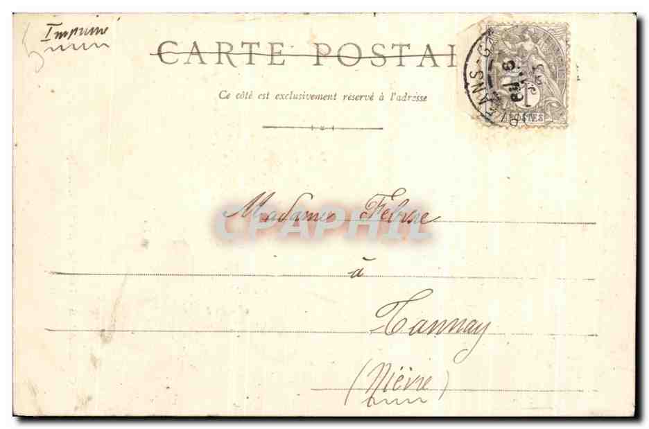 CPA Orleans Tombeau De Monseigneur Dupanloup — Rückseite