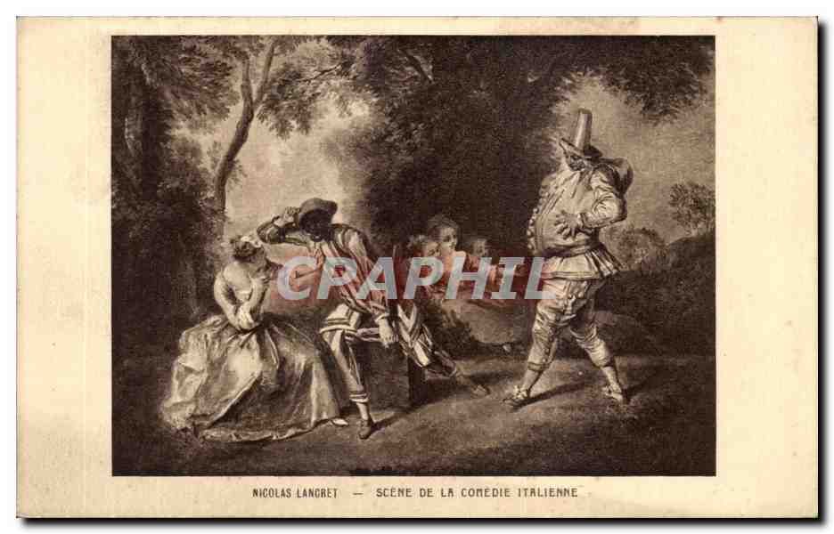 CPA Nicolas Lancret Scene De La Comedie italienne
