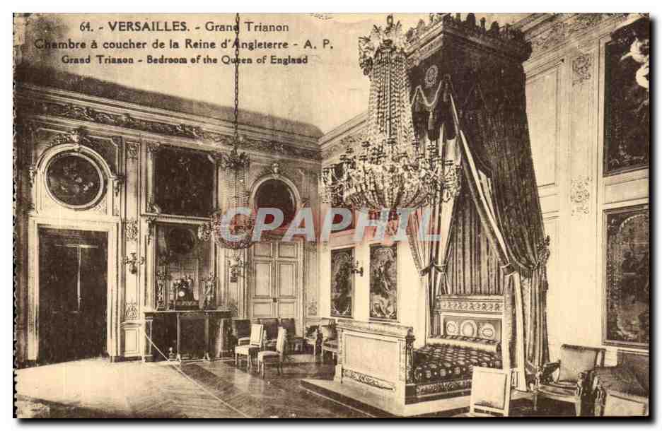 Versailles - Grande Trianon - Chambre à coucher de la Reine d'Angleterre - A. P.