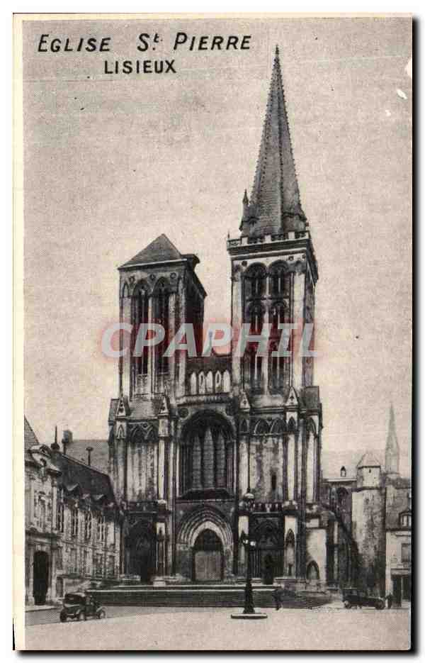 CPA Eglise St Pierre Lisieux