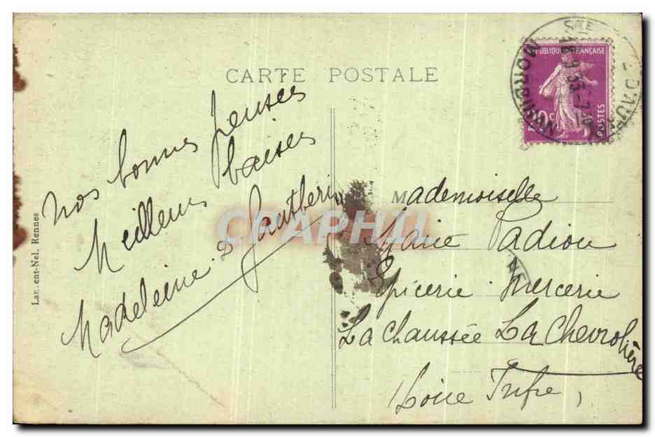 CPA Ste Anne d'Auray L'Autel Privilegie — Verso