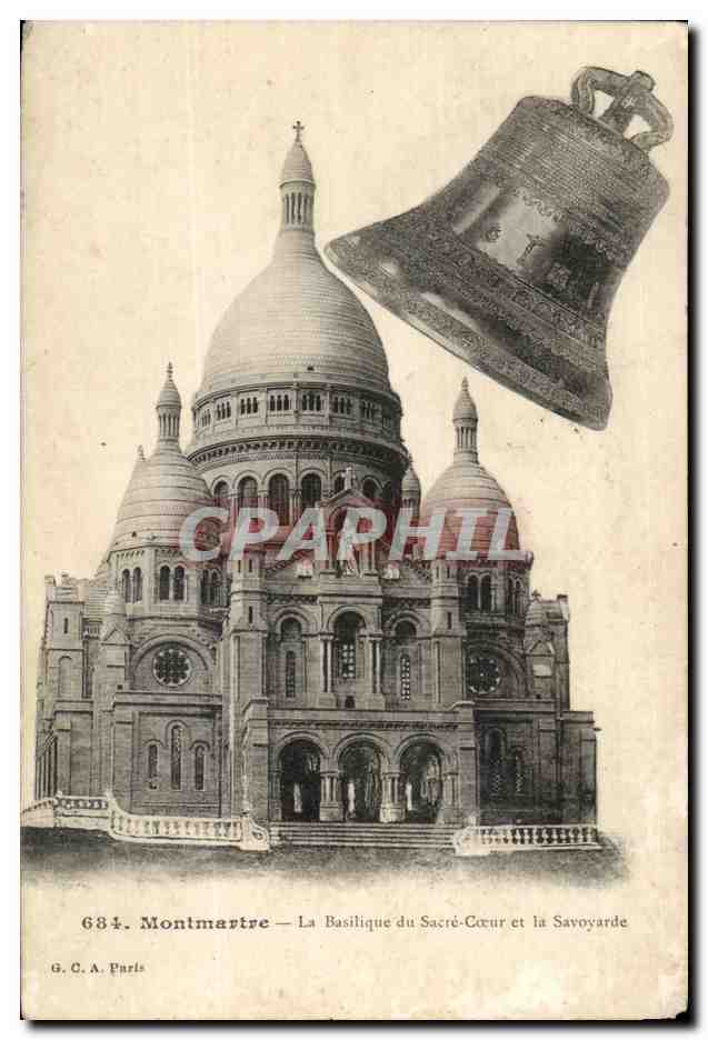 Montmartre — La Basilique du Sacré-Cœur et la Savoyarde — G. C. A. Paris, n° 684