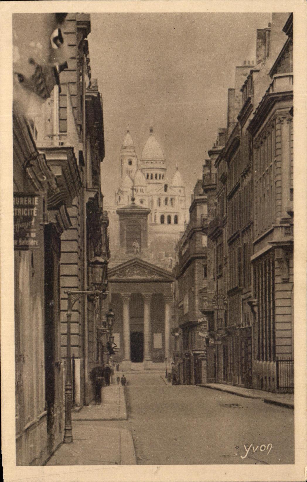 CPA Paris En Flanant Sacre Coeur vue de la rue Laffitte Montmartre 