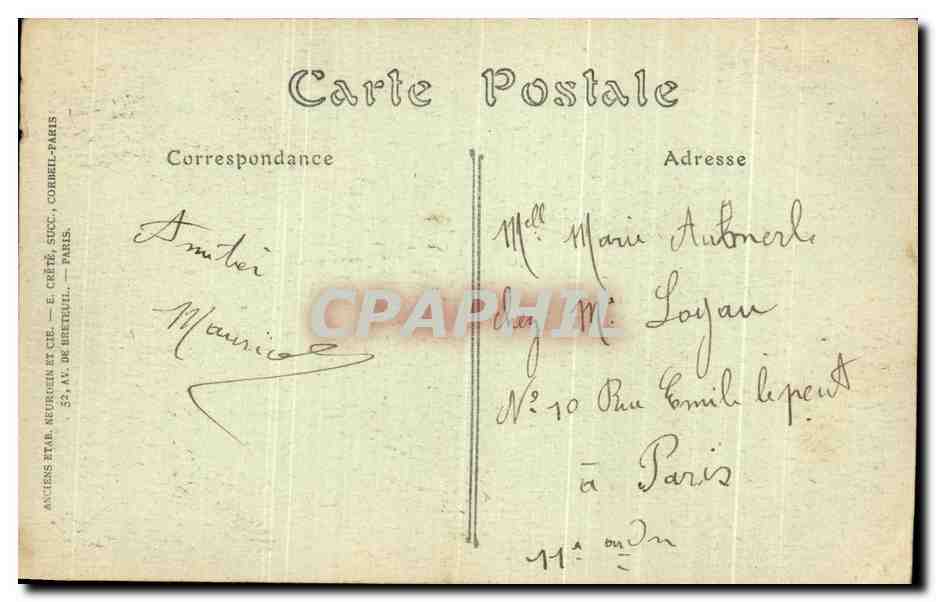 CPA Nice La Plate Forme Du Chateau — Rückseite