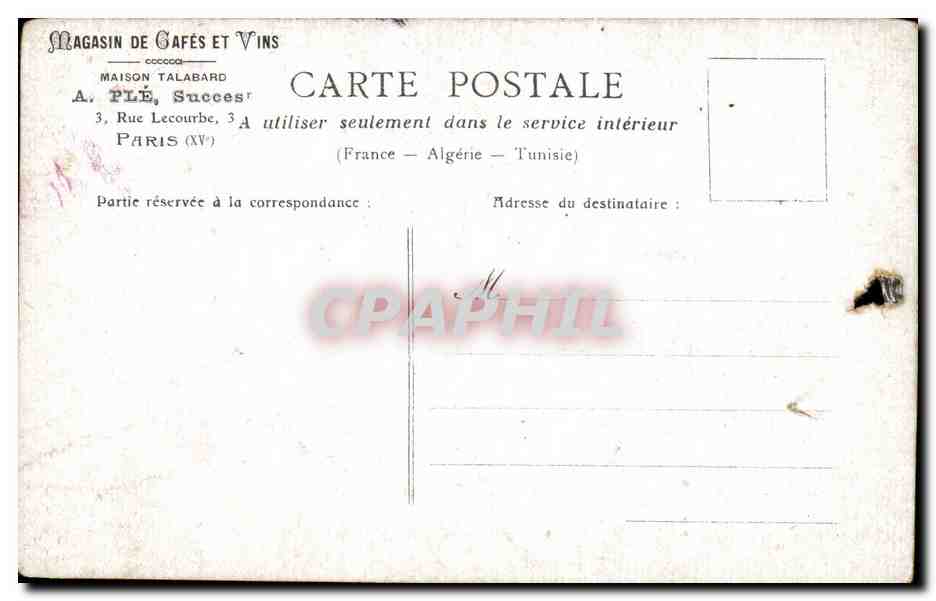 CPA Alems De La Cigale Cabaret Danseuse fEmme  — Back
