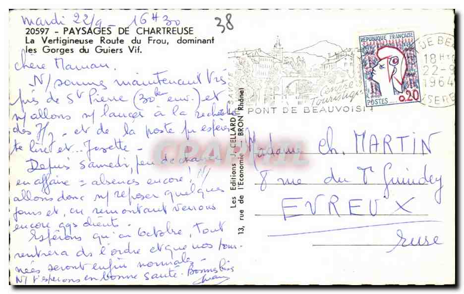 En Chartreuse — Le Frou — Éditions J. Cellard, Bron — Reverso