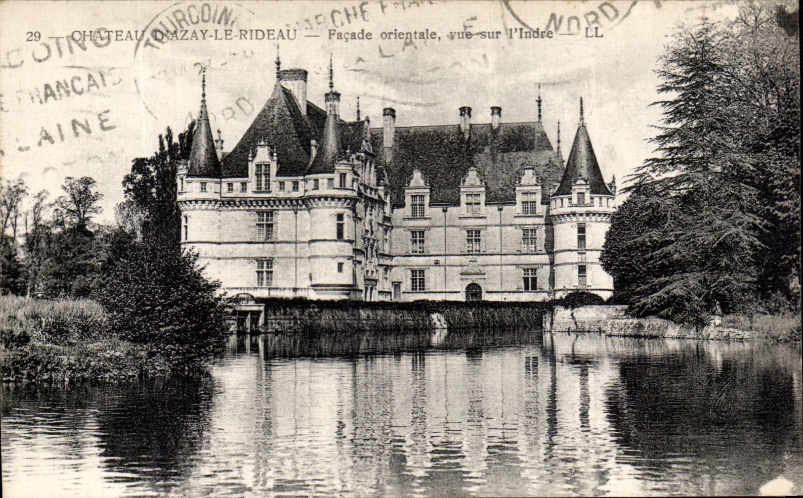 CPA Chateau D'Azay Le Rideau Facade Orientale Vue sur l'Indre